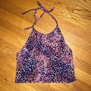 Aeropostale Floral Halter Crop Top